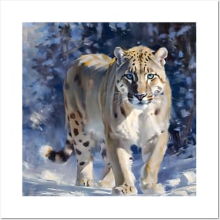 Snow Leopard Study Posters and Art